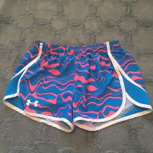 Pink and Blue Under Armour Shorts